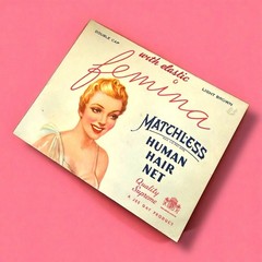 1960s Human Hair Net Femina Matchless Light Brown NOS Vintage Double Cap