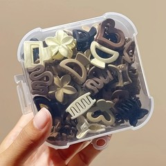 5-30PCS Beige Mini Hair Clips Cute Girls Hair Claws Mixed Pack Set