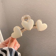 Love Heart Shape Hair Claws Crab Large Pearl Claw Clips for Woman Girls BarretTM