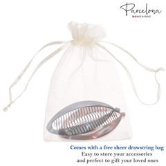 French Flat Fat Fish Set of 2 Shell Brown and Black Banana Hair Clips