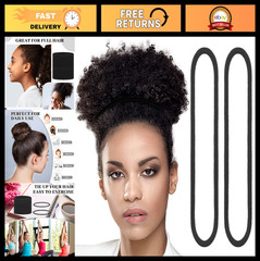80 Count Extra Long Hair Ties for Thick Curly Hair – No Metal Elastic Ponytail H