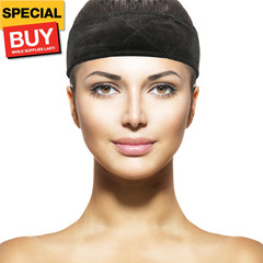 2 Pack Velvet Wig Band Head Hair Band Adjustable Fastern (Black and Brown)