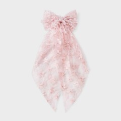 Wild Fable Floral Lace Bow Hair Barrette Pink Polyester Iron Clip