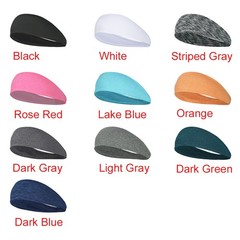 2 PCS Men Women Sports Headband Sweat Bandage Elastic Tennis Yoga Gym Headwear