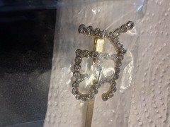 Gold Rhinestone YES Hair Clip – Sparkly Crystal Bobby Pin Barrette