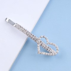 Crystal Love Hair Clip Barrette Vintage Rhinestone Hair Pin Love Heart Bobbry…