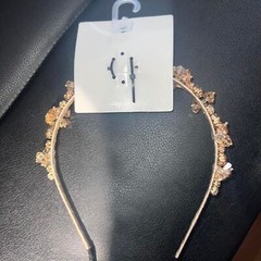 Natasha Gold Crystal Headband