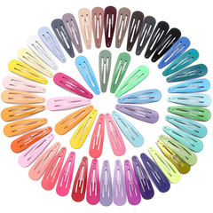 Hair Clips Waterdrop Hair Clips for Broken Hair Clip 50Pcs/Lot Metal Candy Color