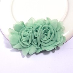 7*12cm Chiffon Fabric Flowers Handmade Rose Silk Flower For DIY Hair Accessories