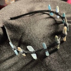 Blue Kyanite Adjustable Stainless Steel Head Band for Crystal Healing New