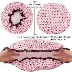 TCOTBE 4 Pieces Shower Cap for Women, Elastic and Reusable, Environmental Protec