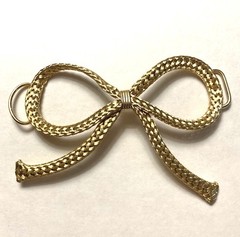Vintage Rare Braided Metal Hair Slide Pin Stick Bow Loop Women Hair Accessory