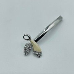 $65 New Swarovski Women’s Dancing Rhodium Silver Angel Hair Pin 916959