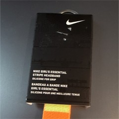 Nike Stripe Headband Silicone Grip Orange Yellow Gray Logo for Women Teens