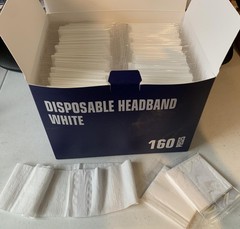 Disposable Spa [160 Count] Headbands for Women – Individually Wrapped Stretch
