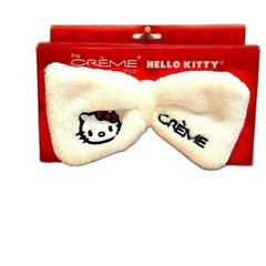 The Crème Shop NWT Hello Kitty 1-Plush White Bow Makeup Headband w/red & Polka-D