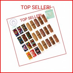 WILLBOND 27 Pcs Wooden Fabric Dreadlock Beads Tube Beads for Hair Braids Jewelry