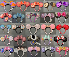 Disney Parks Mickey Mouse Minnie Mouse Ears Bow Headband Collection Varieties