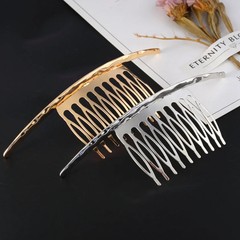 Metal Hair Side Combs French Hair Comb Straight Teeth Hair Clip Comb Twist Hair