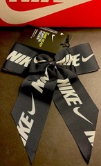 Nike Hair Bow Unisex Game Day Cheer Dance Hip Hop Ponytail Holder Court Black
