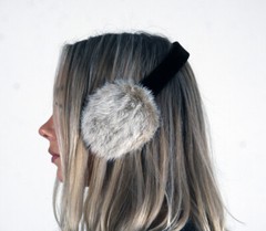 New Blush Mink Fur Ear Muffs Efurs4less