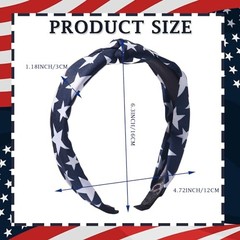4th of July Headband Independence Day Hair Accessories for Women Patriotic 3