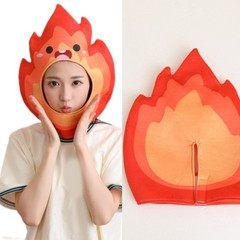 Flame Shape Pullover Hat Soft Breathable Headcover Hat for Carnivals Stage Show