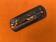 2 Leather Hair Barrettes w Sticks, Ponytail, Deer Buck Nature, Handcrafted #232