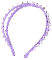 Lilly Pulitzer NEW Cross Layered Headband Lilac Pearls
