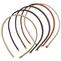 5PCS Thin Leather Headbands, Solid Simple Color Skinny Headband, Decorative H…