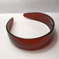 Thick Wide Large Headband Pattern Black Brown Flower Camouflage Made in France