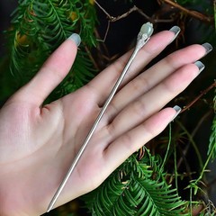 Natural Jade Hairpin Elegant Simple Retro Hair Ornament Handmade Decoration