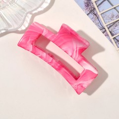 3 Pcs Matte Square Hair Claw Clips Medium Strong Hold Pink Grip for Women Girls