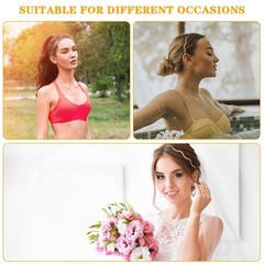 2Pcs Gold Headbands for Women Thin Metal Hair Band Retro Big Wavy Headband Ha…