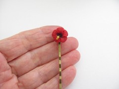 Flower Bobby Pin Vintage Hibiscus Flower Antique Brass Party Hawaiian Gift
