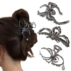 3PCS Black Spider Hair Claw Clips for Women 1 Count (Pack of 3), Gun