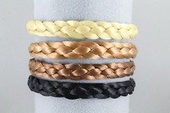 Reddish Blonde braid faux hair headband braided plaits 3/4″ wide band accessory