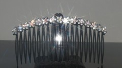 1 New Gorgeous Hair Comb with Shinny Crystals Hair Jewelry Accessories US Seller