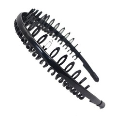4 Blakc Plastic Comb Teeth Hair Band Headband 8mm Hair Accessories