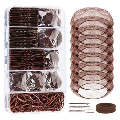 YGQQOY Dance Hair Accessories Kit, Stuff with 100 U-shaped Pins, Brown