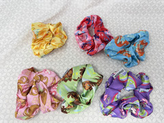 The Winx Club X SHEIN Printed Scrunchies Bloom Flora Tecna Stella Musa Aisha set