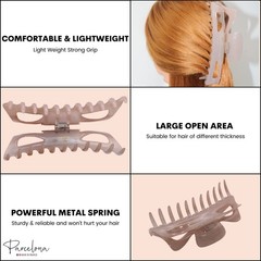 Parcelona French Classic Jumbo Large 5 1/2″ Celluloid Hair Claw Clip for Women
