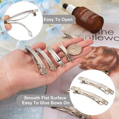 100 PCS Iron Blank French Barrette Hair Clip 39/51/59/78mm DIY Accessories