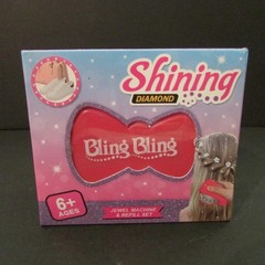 Shining Diamond Bling Hair Sparkle Stapler Machine Set 180 Gems for Decor Girls