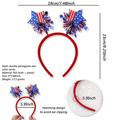 4Th of July Headband Independence Day Hair Accessories Patriotic Party Hair Supp