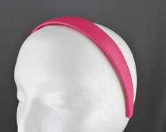 Pink textured faux leather headband 1 1/8″ wide hair band accessory