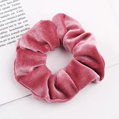Fashion Women Solid Color Rubber Bands Elastic Hair Bands Retro Korea Velvet Pon