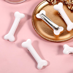 Bone Hair Clips Set – 6 Skull Skeleton Alligator Pins for Halloween & Daily Wear
