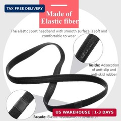 4 Pieces Elastic Sports Headbands Thick Non-Slip Hair Bands for Women and Men