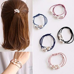 20 Pcs Korean Hair Accessories for Girls – Multi Layer Hair Rings with Pearls,